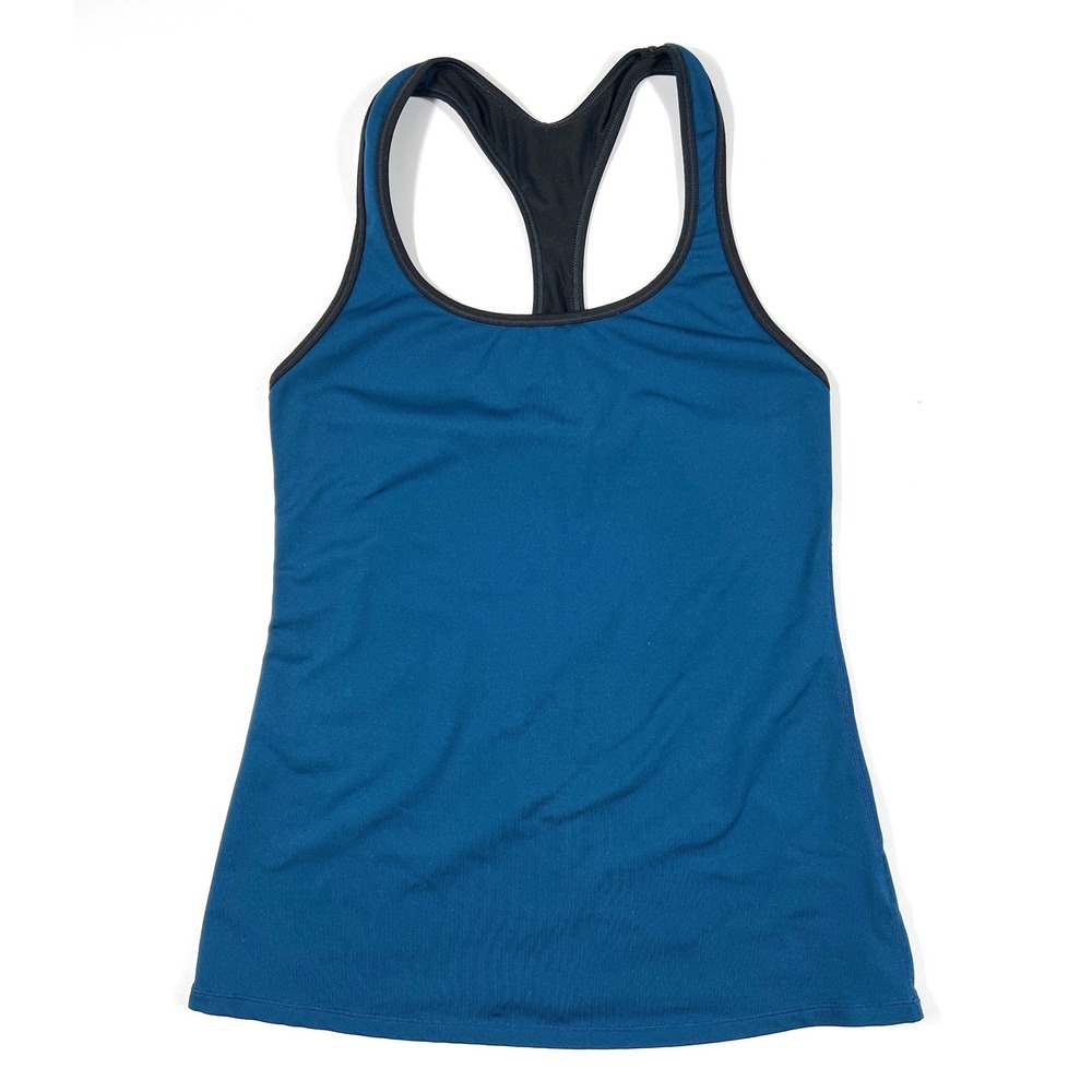 Heidi Klum New Balance Teal Racerback Workout Tank Small EUC Training Gym Run‎